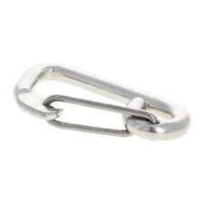 M12 Carabiner Spring Hook Buckle Clip Key Chains Camping Hiking Stainless Steel