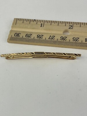 Vintage Unbranded Gold Tone Tie Clip - 2 1/2'' Long - Free 1st Class Shipping