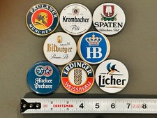 German Bier Beer Logo Fridge Magnets 2 1/4&rdquo; ToolBox Magnet  Set Of 8