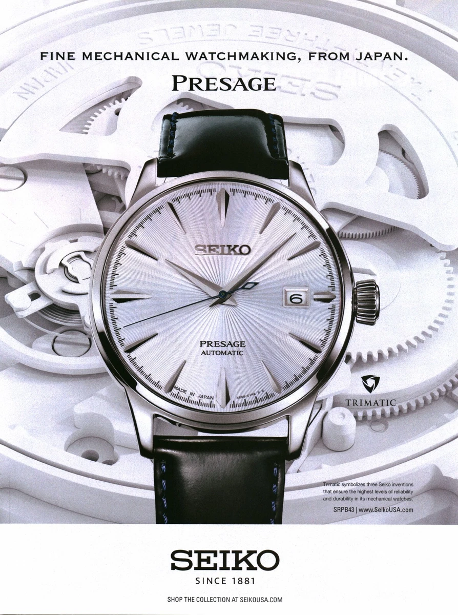 2019 PRINT AD SEIKO WATCH AD SEIKO PRESAGE WATCH AD AD ONLY