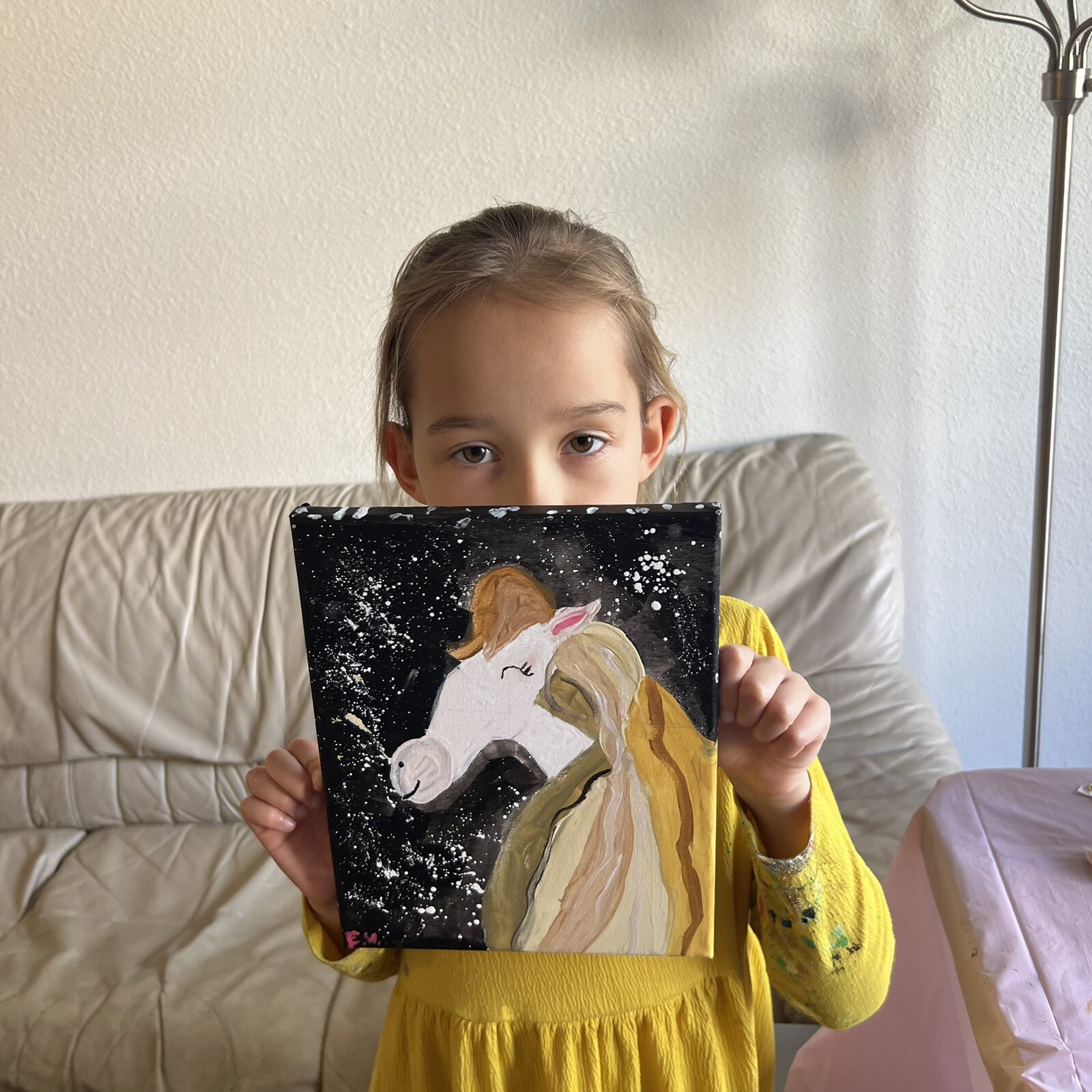 Horse Painting Impressionist Canvas Original Art 8x10 Acrylic Black  Brown