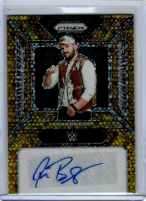 #ad Josh Briggs Gold Disco Autograph WWE 10 Super Short Print $100.64