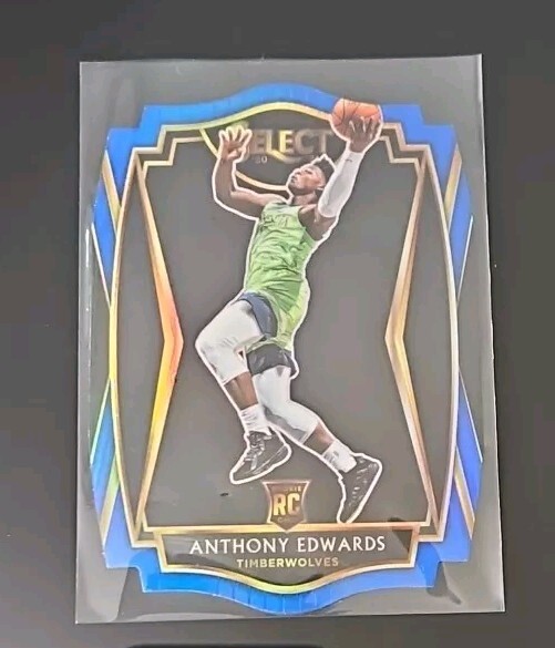 2020-2021 Anthony Edwards Select Blue Die-cut Premier Level Blue RC #/249...
