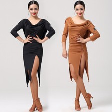 Adult Latin Salsa Rhythm Practice Dress Tango Rumba Samba Ballroom Performance