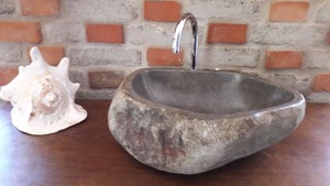 Waschbecken Lavastein Fluss Stein Bad Kuche Waschtisch Wohnung Garten Terrasse Ebay