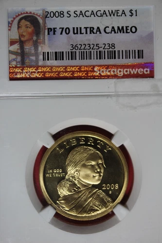 2008 S NGC PF70 ULTRA CAMEO SACAGAWEA DOLLAR #B48986