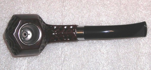 New Brown Hexagon shape bakelite tobacco pipe with gift Box , Functional pipe. - Picture 2 of 8