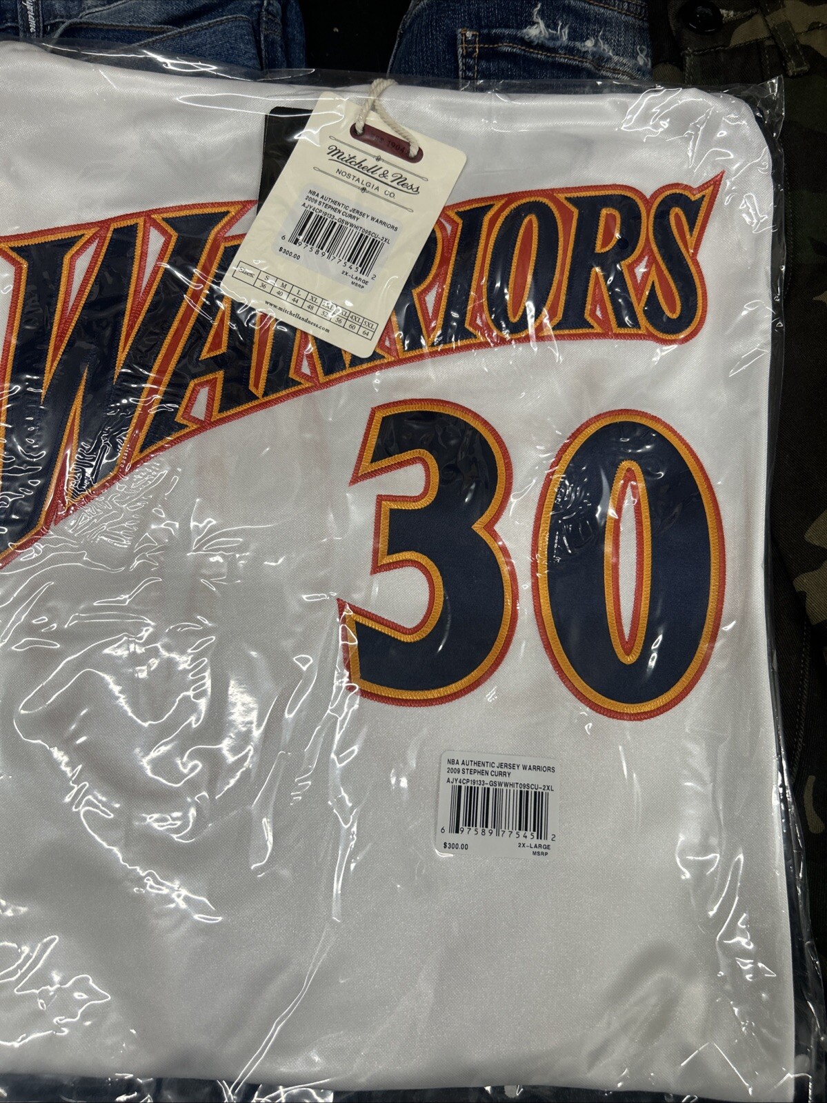 NBA AUTHENTIC JERSEY WARRIORS 2009 STEPHEN CURRY