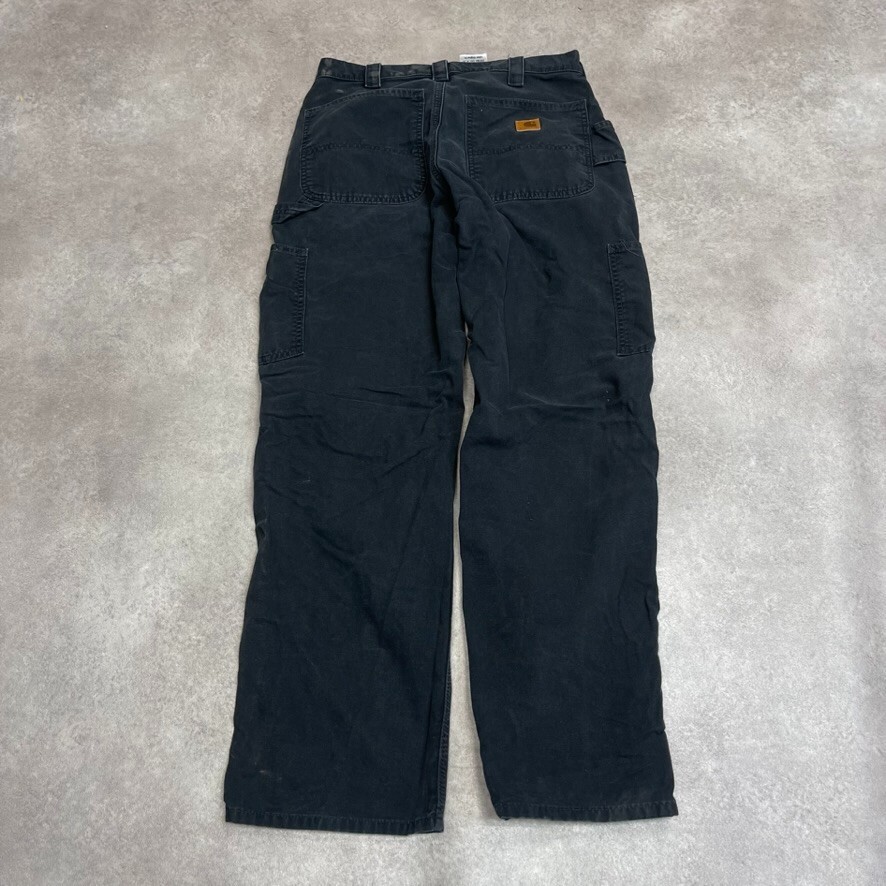 Carhartt Carpenter Trousers Mens 28" Straight Fit Workwear Denim Pants, Black image 2
