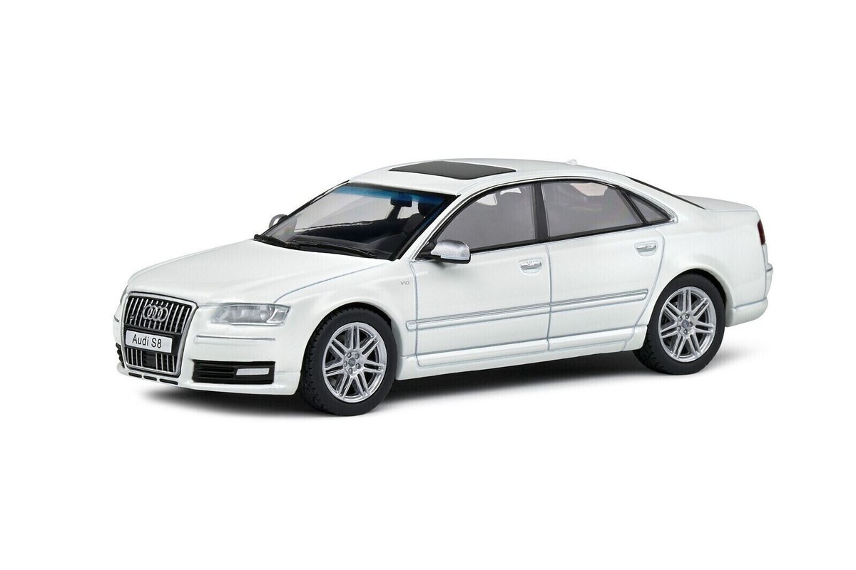 1/43 Audi S8 (A8 w/ Quattro) D3 2010 White Diecast Model Car by