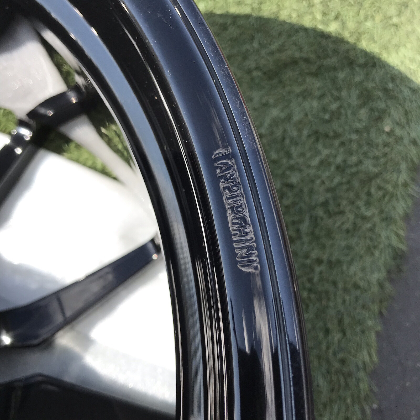 20 21 LAMBORGHINI AVENTADOR SV OEM STOCK GENUINE SET OF 4 LP720 MADE BLACK DIONE