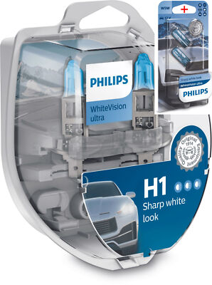 Philips H1 12V 55W P14.5s WhiteVision Ultra 2pcs +W5W WV