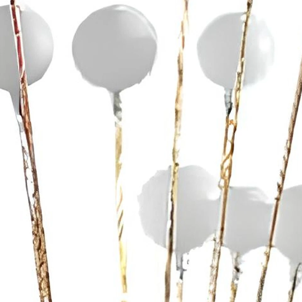 Lámpara de pie LED contemporánea multiluz cromada dorada 62" Foto 3 de 4