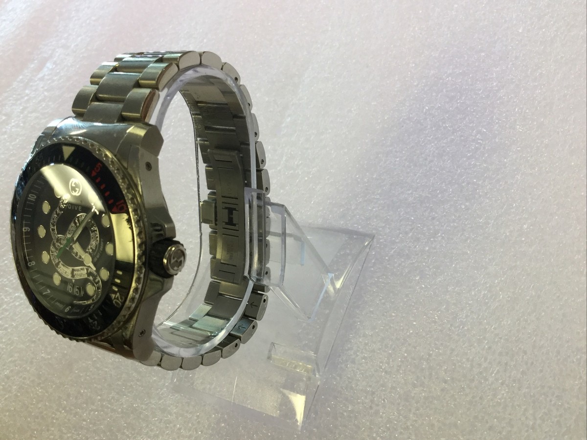 Gucci 136.2 Dive Mens 45mm Stainless Steel | eBay