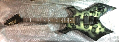 B.C.Rich Warlock Green Snake Python Vintage Rare Limited Edition 