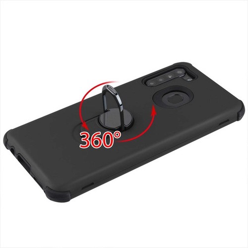 Full Body Protection Bumper Case Cover For Galaxy A21 w/ Ring Grip Stand Holder - Picture 5 of 7
