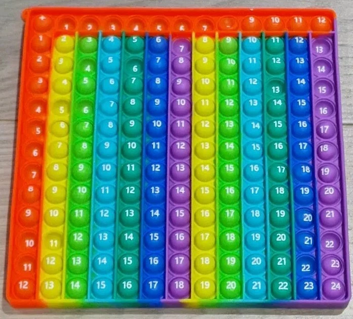 *MULTIPLICATION AND ADDITION PUSH POPPER MAT* - EDUCATIONAL FIDGET TOY. FREE P&P - Image 2 of 3