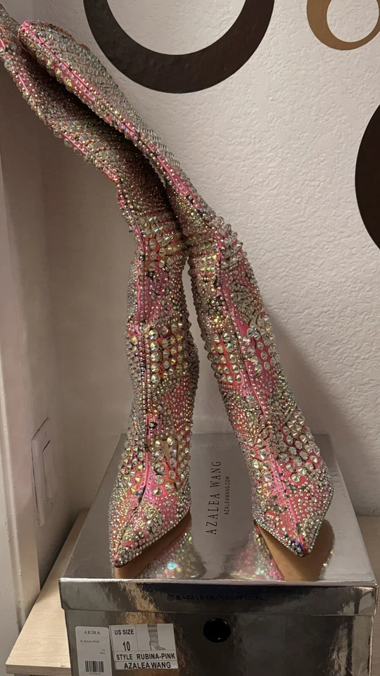 Botas de aguja rosa AZALEA WANG RUBINA Foto 3 de 4