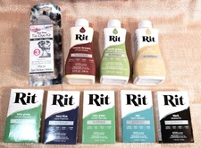 8 New Rit Dye & Tulip One-Step Tie Dye Kit 3 X 8oz Bottles, 5 x 1-1/8 oz boxes