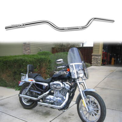 Chrome Motorcycle 1'' 25mm Drag Bar Handlebars For Harley Sportster XL 1200 883