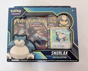 pokemon trading card game snorlax pin collection Pokemon TCG: Snorlax Card & Pin Collection 3 Booster Packs New