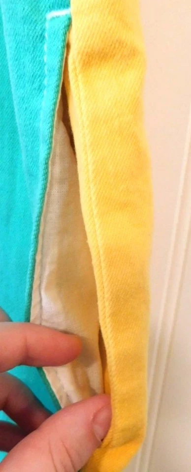 Stella McCartney Girls Size 14 Color Block Vertical Stripe Denim Dress w/ Tags - Image 4 of 4