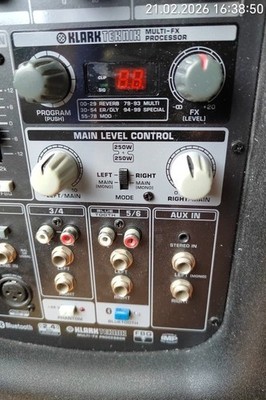 PA Anlage BEHRINGER Europort PPA500BT 500W mit Mikro und Kabel