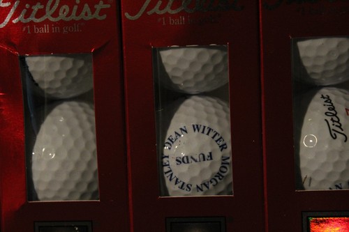 TITLEIST DT DISTANCE GOLF BALLS-NIB-CASTROL & DEAN WITTER MORGAN STANLEY-LOGO- - Picture 3 of 3