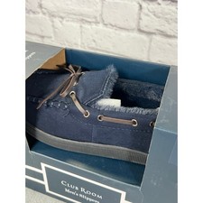 NEW Club Room Blue Loafer Style Slippers SIze Small 6-7