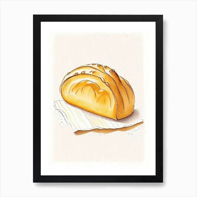 Süßes Brot Bäckerei Produkt Quentin gerahmtes Wandbild Poster Leinwanddruck Bild