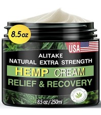 8.5 Oz Natural Hemp Cream - Instant Hemp Cream with Hemp, Arnica, MSM, Turmeric,