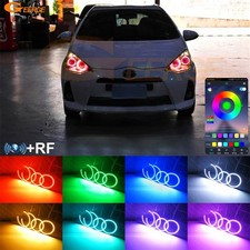 For Toyota Prius C Aqua 2011 - 2014 Multi Color Rgb Led Angel Eyes Bluetooth App