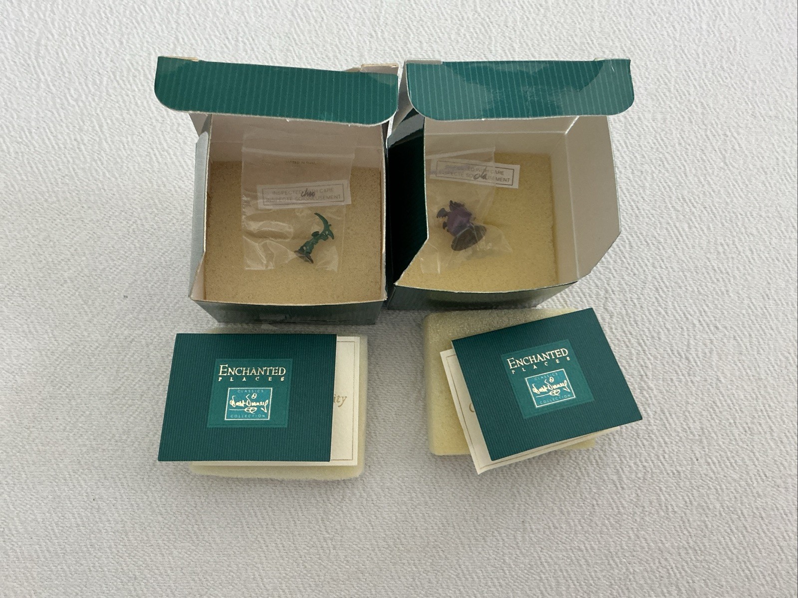 WDCC Hercules’ Enchanted Places Pain & Panic Miniatures w/Buttons & Postcard