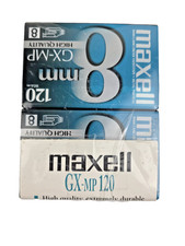 2 Pack Maxell 8mm Video Cartridges Camcorder Tapes GX-MP 120 minutes New Sealed
