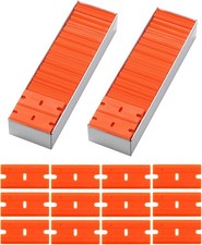 Orange, Plastic Scraper for Remove Decals Stickers Adhesive Label and Glass
