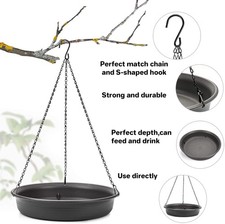 Hanging Bird Bath Hanging Bird-Feeder CARGEN Garden BirdBath Tray Wildlife Feed