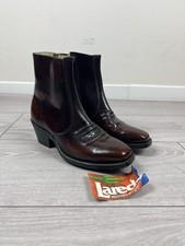 Stivali Laredo vintage anni 80 cowboy western in pelle con zip da uomo taglia...