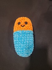Handmade Crochet Stuffed Plush Extra Soft Purple Chill Pill New