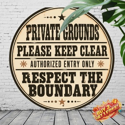 trespassing_round_aluminum_tin_metal_signs_home_dcor