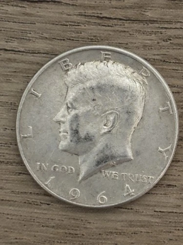 1964 Kennedy Half Dollar Silver 50C Coin 0.9 Fineness US Currency