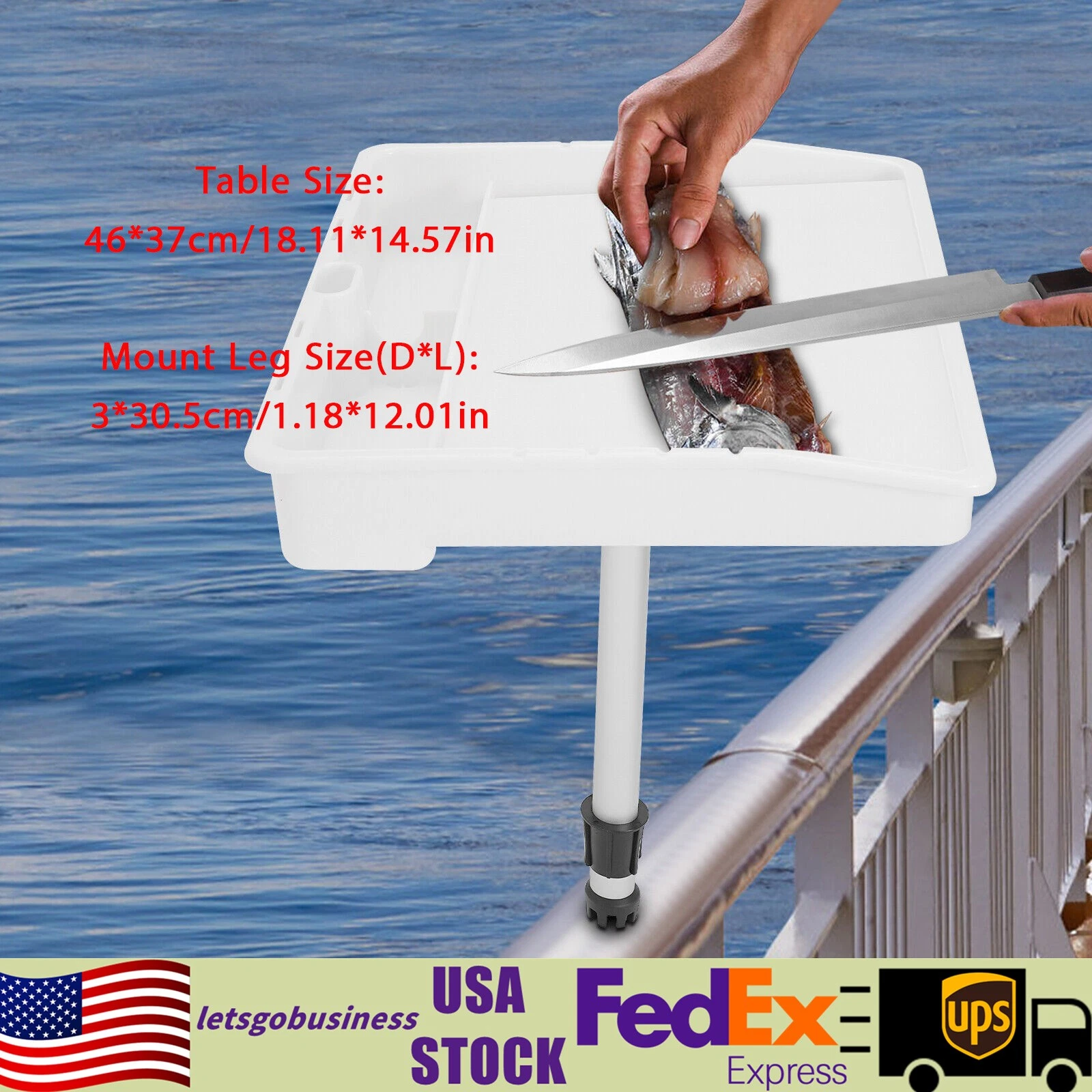 Boat Cutting Board, Boat Bait Cutting Board, Fishing Fillet Cutting Table NEW US