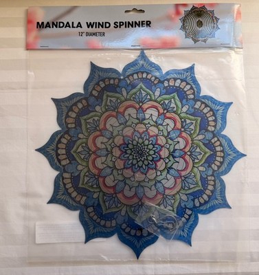Ganz NEW Blue Multicolor Metal Wind Spinner, 12  Diameter