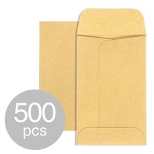  1 Small Coin Envelopes 500pcs 2-1/4 x 3-1/2 Kraft Mini Key Envelope