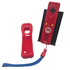 Super Mario Nintendo Wii Motion Plus Remote RVL-036 Controller w/ Case Tested