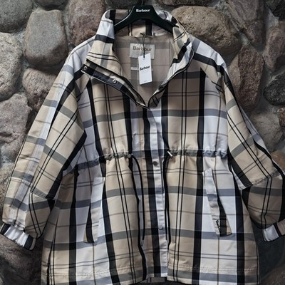 Barbour Suri Checked Showerproof Jacket Safari Tartan New U.K 18 U.S Size 14