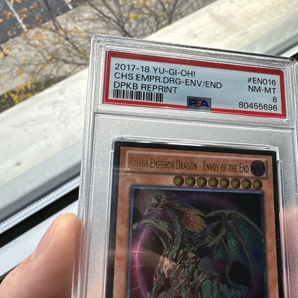 2017 YUGIOH DPKB-EN016 CHAOS EMPEROR DRAGON-ENVOY END ULTIMATE PSA 8 NM 93729165 - Image 3 of 4