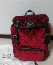 GUCCI Red Velvet Backpack Ultra Rare Authentic Near Mint Condition
