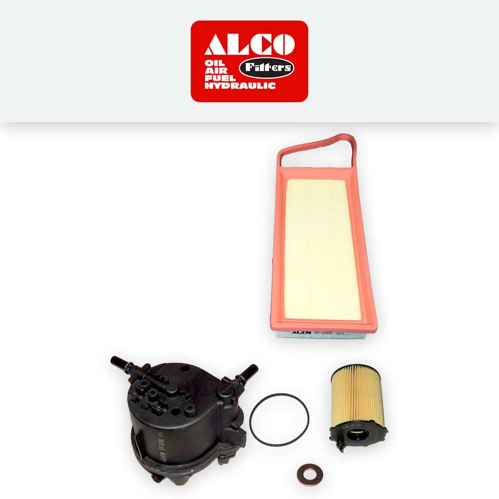 SERVICE KIT for PEUGEOT 206 1.4 HDI ALCO OIL AIR FUEL FILTERS (2001-2009)