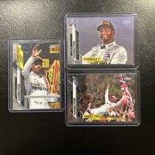3 Card LOT Of 2020 Topps Chrome Formula F1 Lewis Hamilton Winner Canada Britain