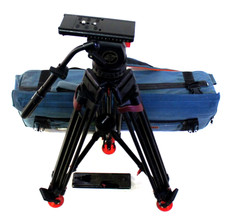 SACHTLER FLUID HEAD VIDEO V18SB TELE PAN BAR PLATE ADAPTER TDKNOB SERVICED 44Lbs